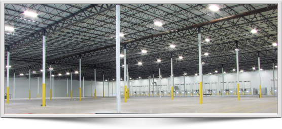 Industrial T5 fluorescent lightng, LED warehouse lighting in Seattle  and Vancouver BC